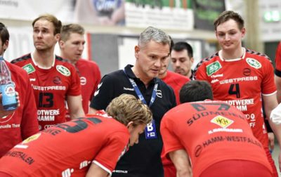 Handball Bundesliga ASV Hamm Minden Kay Rothenpieler,Auszeit